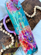 Load image into Gallery viewer, 32oz Affirmations Floral Tumbler Design with 3-D Butterflies