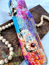 Load image into Gallery viewer, 32oz Affirmations Floral Tumbler Design with 3-D Butterflies
