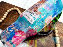 Load image into Gallery viewer, 40oz Tropical Travels Themed Tumbler with Custom Palm Tree Handle