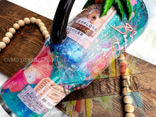 Load image into Gallery viewer, 40oz Tropical Travels Themed Tumbler with Custom Palm Tree Handle