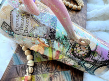 Load image into Gallery viewer, 24oz Travel Themed Glitter Tumbler Design with Custom Handle