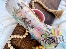 Load image into Gallery viewer, "Tis the Season" Pink Christmas Tumbler with Faux Whipped Cream Drip