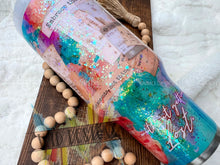 Load image into Gallery viewer, 40oz Tropical Travels Themed Tumbler with Custom Palm Tree Handle