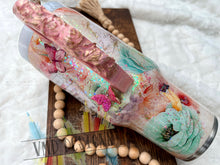 Load image into Gallery viewer, 40oz Affirmations Floral Scrapbook Design