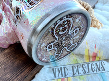 Load image into Gallery viewer, "Tis the Season" Pink Christmas Tumbler with Faux Whipped Cream Drip