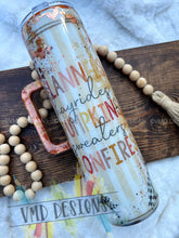 Load image into Gallery viewer, Flannels, Hayrides, Pumpkins, Sweaters, and Bonfires