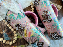 Load image into Gallery viewer, "Tis the Season" Pink Christmas Tumbler with Faux Whipped Cream Drip
