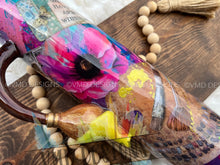Load image into Gallery viewer, 32oz Art Themed Floral Scrapbook Tumbler with Paintbrush Handle
