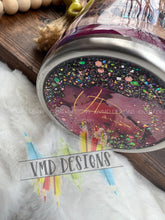 Load image into Gallery viewer, 32oz Art Themed Floral Scrapbook Tumbler with Paintbrush Handle
