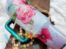 Load image into Gallery viewer, 40oz Floral Tumbler with 3-D Butterflies
