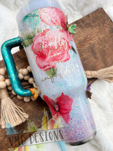 Load image into Gallery viewer, 40oz Floral Tumbler with 3-D Butterflies
