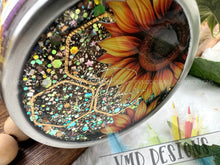 Load image into Gallery viewer, Queen Bee Floral Glitter Tumbler
