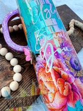 Load image into Gallery viewer, 32oz Affirmations Floral Tumbler Design with 3-D Butterflies
