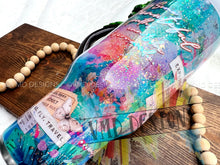 Load image into Gallery viewer, 40oz Tropical Travels Themed Tumbler with Custom Palm Tree Handle
