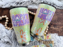 Load image into Gallery viewer, Hoppy Spring Glitter Tumbler Design
