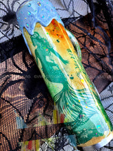 Load image into Gallery viewer, Mermaid Tears Tumbler with Rhinestone Drip and Custom Handle
