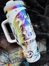 Load image into Gallery viewer, Haunted House Rainbow Stainless Steel Tumbler
