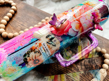 Load image into Gallery viewer, 32oz Affirmations Floral Design with 3-D Butterflies
