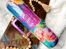 Load image into Gallery viewer, 32oz Affirmations Floral Design with 3-D Butterflies

