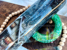 Load image into Gallery viewer, "Tis the Season To Sparkle" Tumbler Design with custom Wreath Handle
