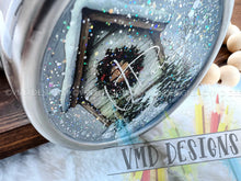 Load image into Gallery viewer, "Tis the Season To Sparkle" Tumbler Design with custom Wreath Handle
