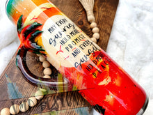Load image into Gallery viewer, 32oz Tropical Sunset glitter Tumbler
