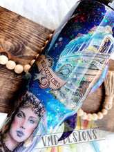 Load image into Gallery viewer, 40oz Mermaid Scrapbook Design with 3-D Mermaid Tail Handle
