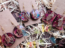 Load image into Gallery viewer, Resin Fall Earrings with Charms (Pierced)
