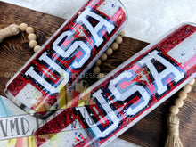 Load image into Gallery viewer, American Flag Glitter Tumbler

