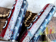 Load image into Gallery viewer, American Flag Glitter Tumbler
