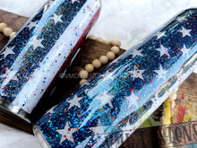 Load image into Gallery viewer, American Flag Glitter Tumbler

