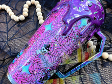 Load image into Gallery viewer, Spooky Babe Tumbler with Drip and Custom Coffin Handle
