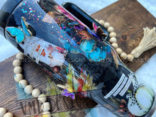 Load image into Gallery viewer, Autumn Themed Floral Tumbler with 3-D Butterflies
