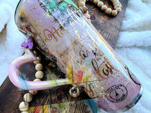 Load image into Gallery viewer, 24oz Travel Themed Glitter Tumbler Design with Custom Handle
