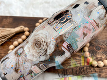 Load image into Gallery viewer, 40oz Cowhide and Lace Glitter Tumbler Design with Cow Tail Handle
