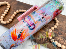 Load image into Gallery viewer, 32oz Tropical Beach Glitter Tumbler
