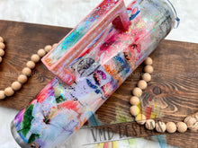 Load image into Gallery viewer, 32oz Tropical Beach Glitter Tumbler
