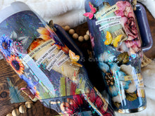 Load image into Gallery viewer, 40oz Affirmations Floral 3-D Butterfly Tumbler
