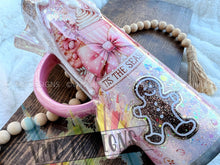 Load image into Gallery viewer, "Tis the Season" Pink Christmas Tumbler with Faux Whipped Cream Drip
