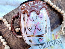 Load image into Gallery viewer, XOXO Valentine&#39;s Day Mug with Faux Chocolate Drip
