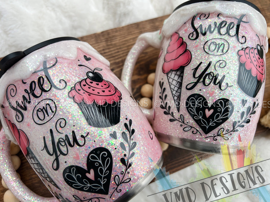 Valentine's Day Mug with Faux Frosting