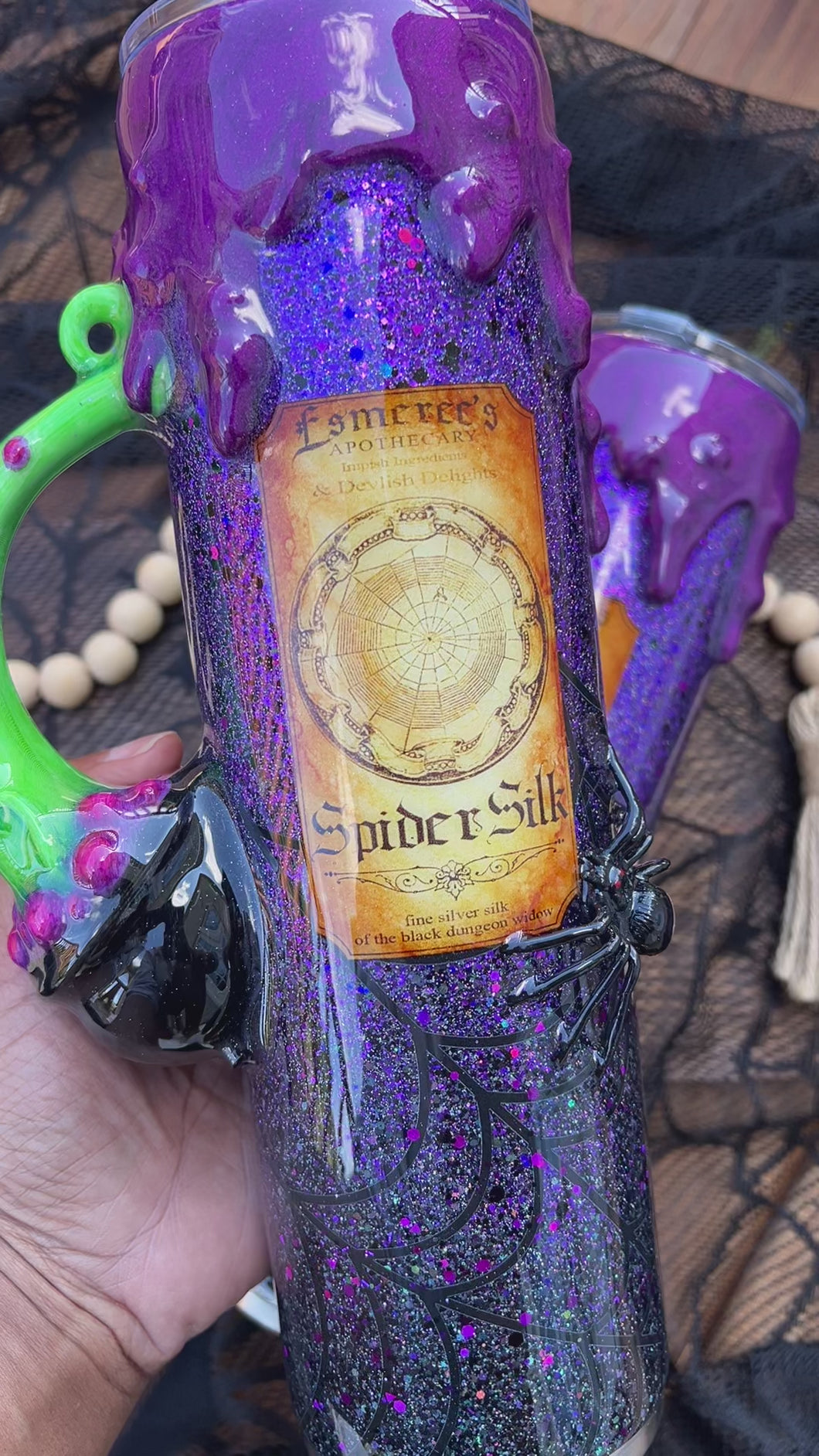 Cauldron Tumbler with Drip and Custom Handle