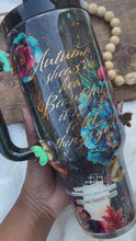Load and play video in Gallery viewer, Autumn Themed Floral Tumbler with 3-D Butterflies
