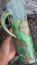 Load and play video in Gallery viewer, Mermaid Tears Tumbler with Rhinestone Drip and Custom Handle
